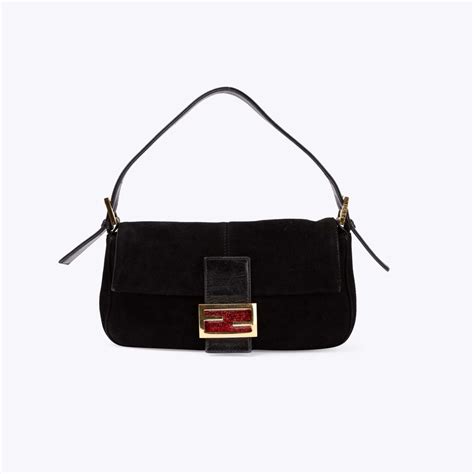 pochette fendi usata|Fendi suede baguette bag.